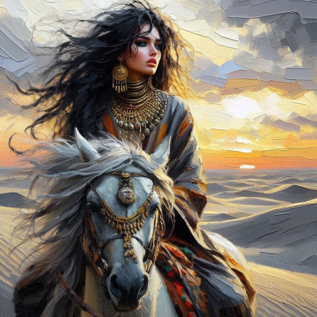 Desert Woman: AI Generated Image