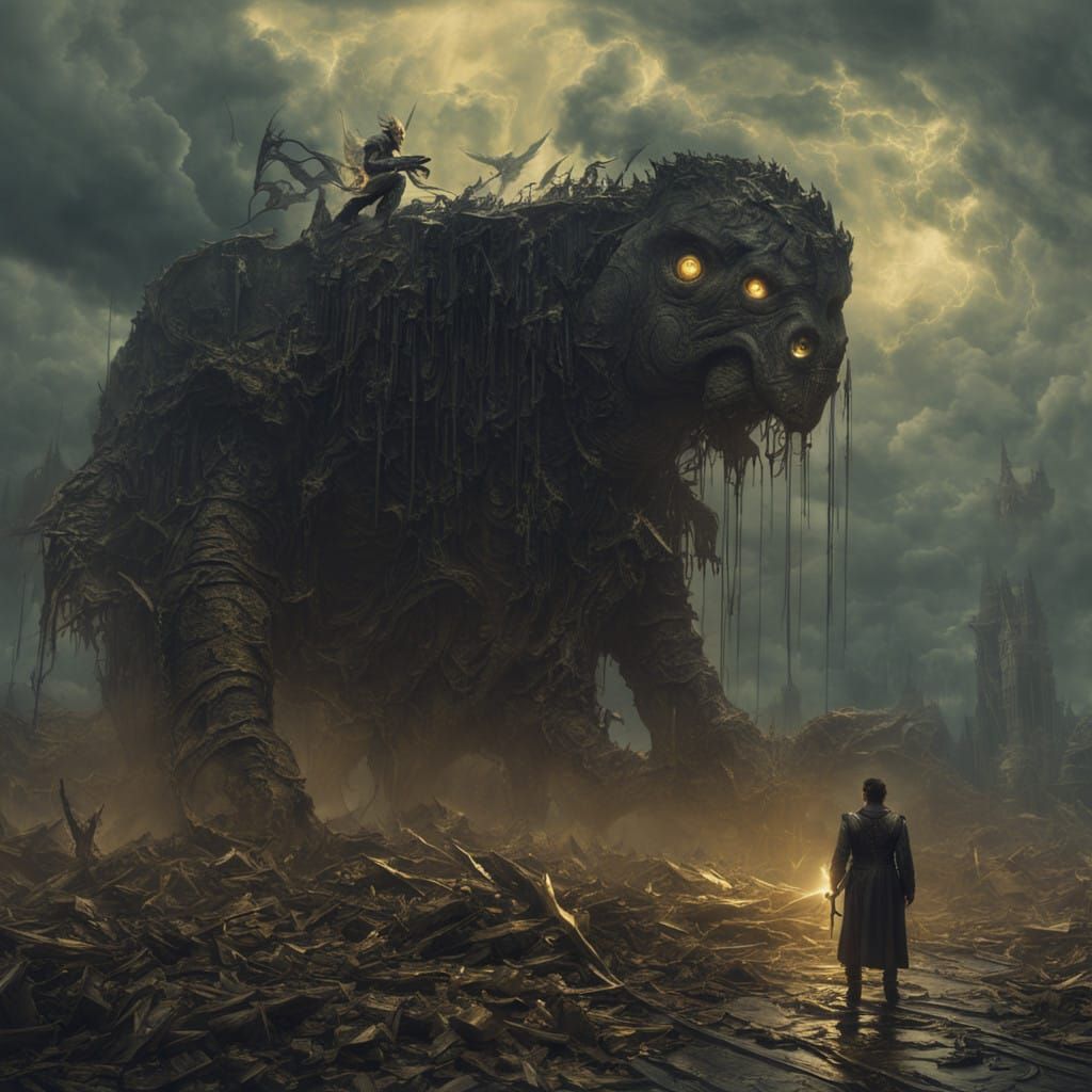 Golden Lucifer Plummets from the Heavens in Cinematic Glory