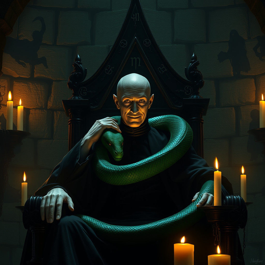 Voldemort Enthroned: Dark Fantasy Concept Art