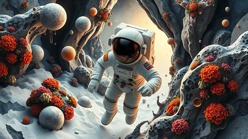 Moongames reality TV. Today's challenge: dodging boulders at...