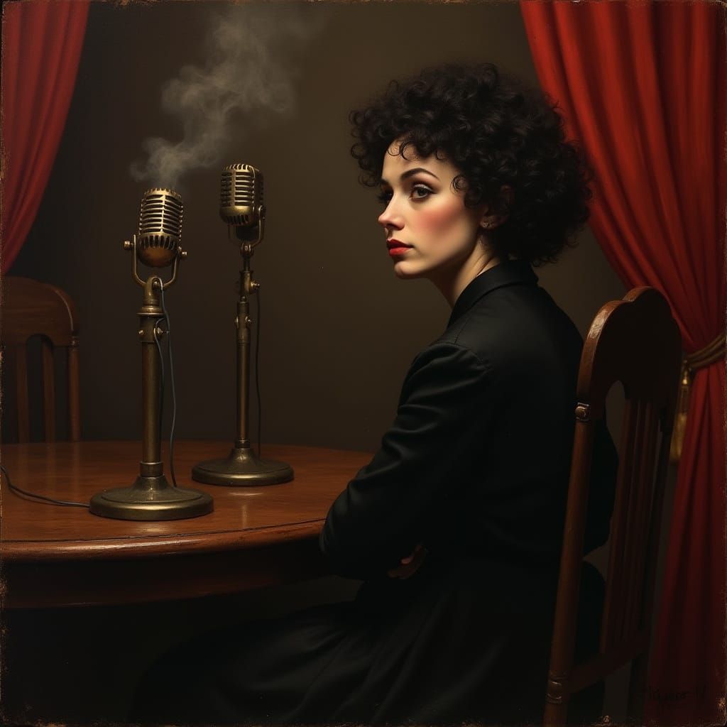 Soulful Parisian Cabaret Songstress Lost in Thought