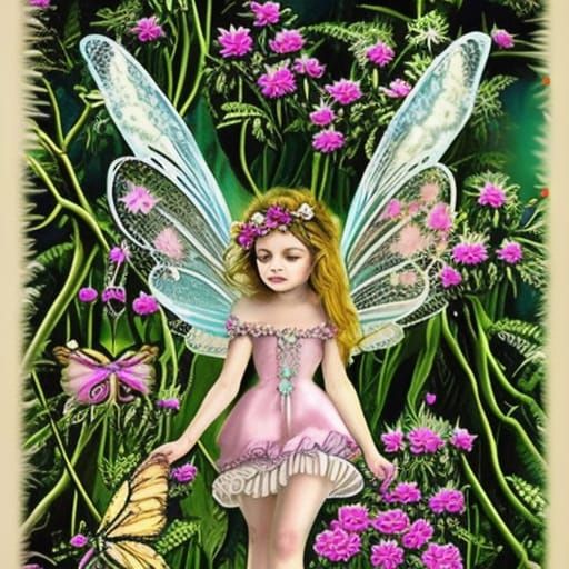 Purple flower fairy