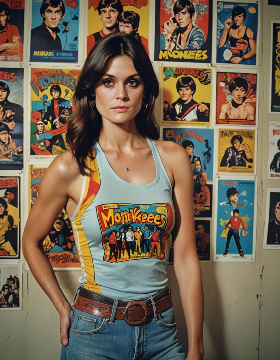 Morgan Webb and Monkees Poster, Cinematic Film Still