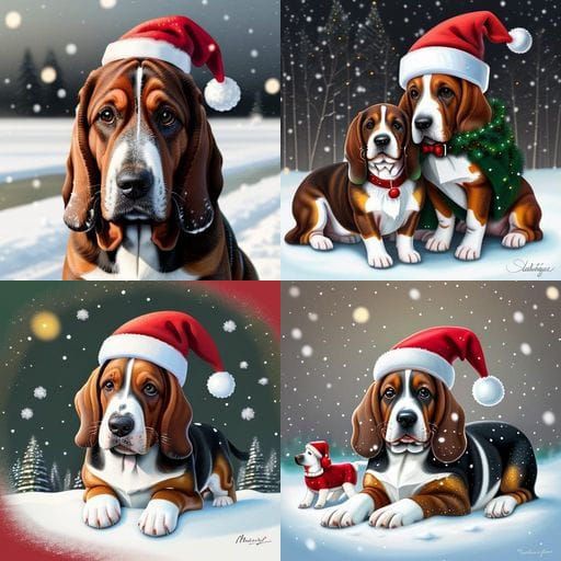 Basset Hound Christmas.
