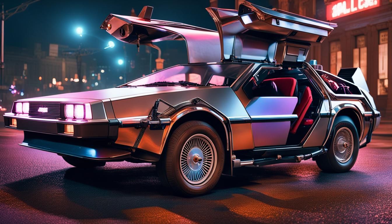 Back to the Future DeLorean: Cinematic Concept Art