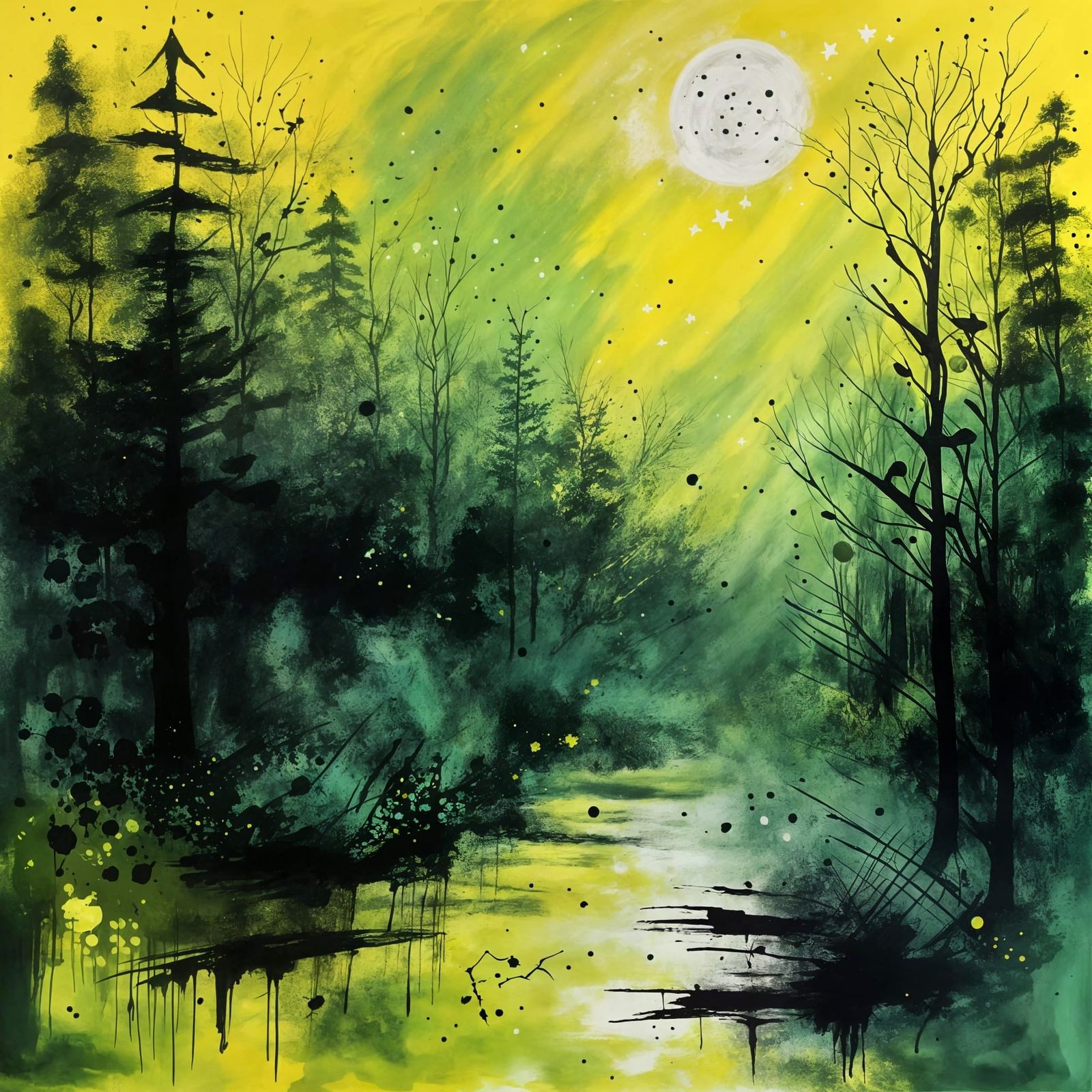 Haunted Woods Fog with Dissonant Moonlight