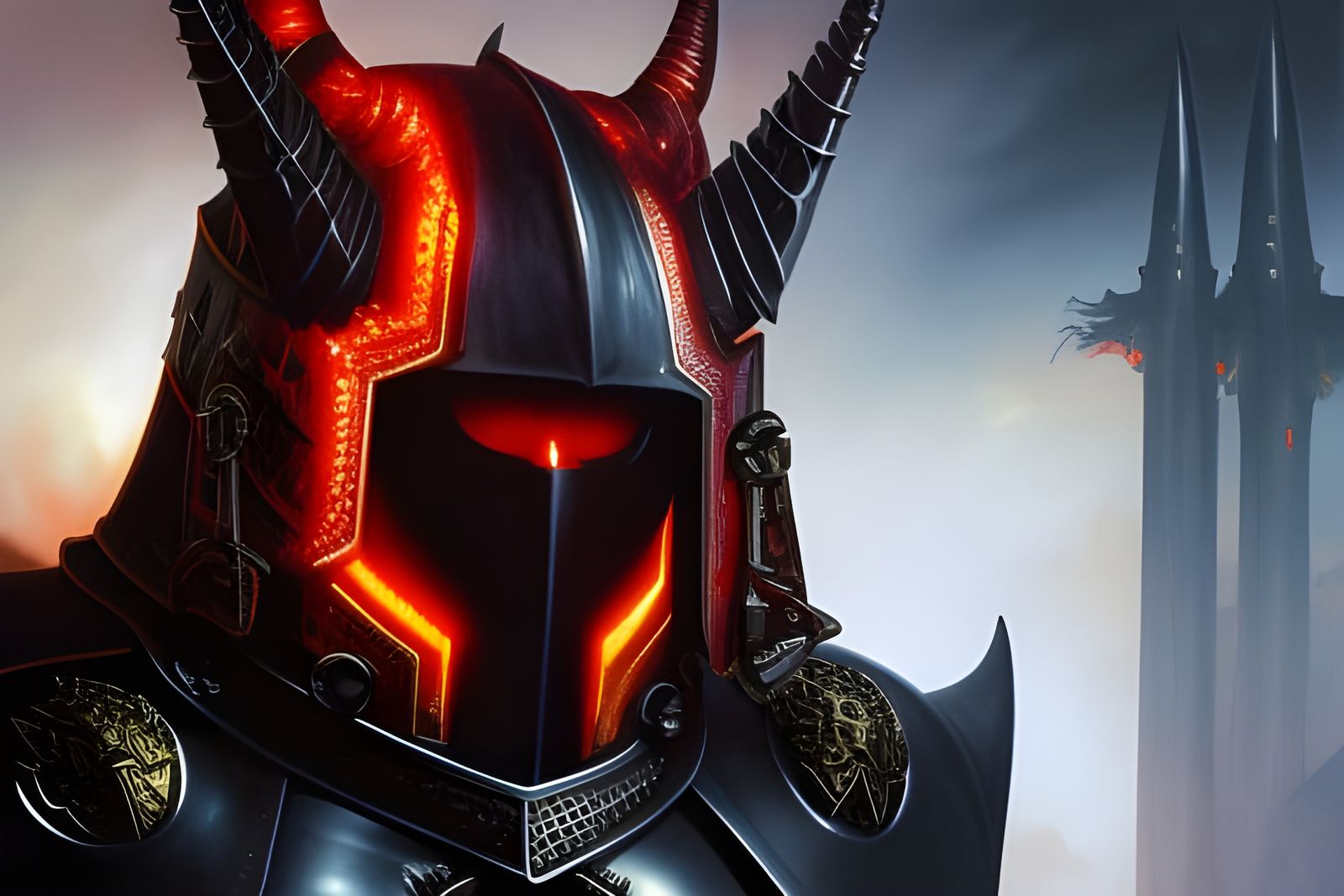 Cyber Demon Crusader Helmet