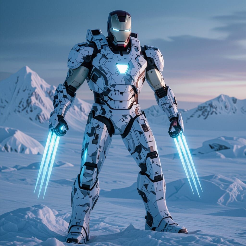 Arctic Camo Iron Man Suit with Icy Repulsors
