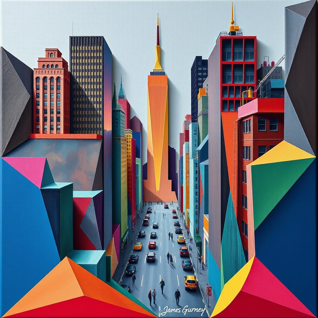 Hyperrealistic New York City Magnet in Surreal Style