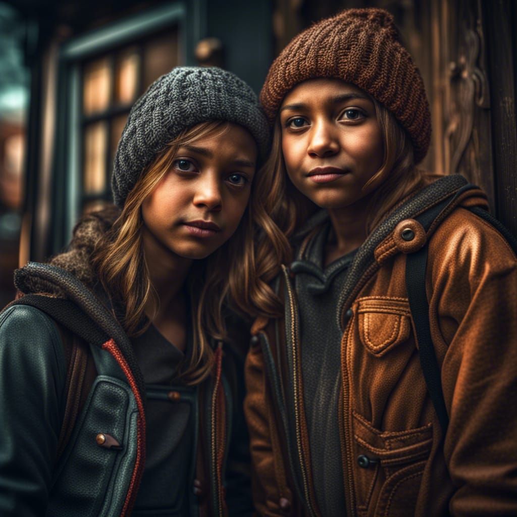 Best Friends Forever: Hyperrealistic Portrait