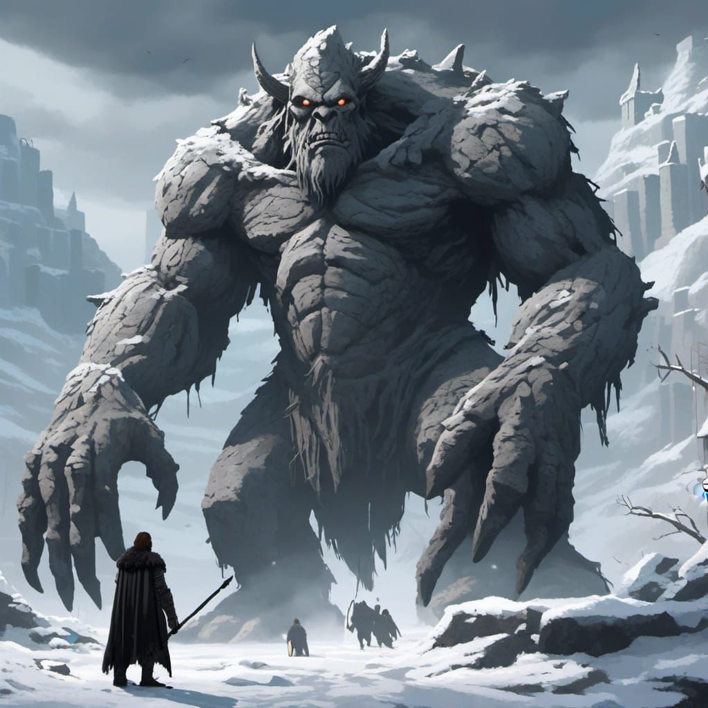 Snow Creature in Game of Thrones Style