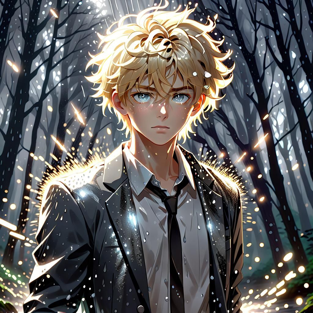 Blond Boy in Silver Light, Illustration