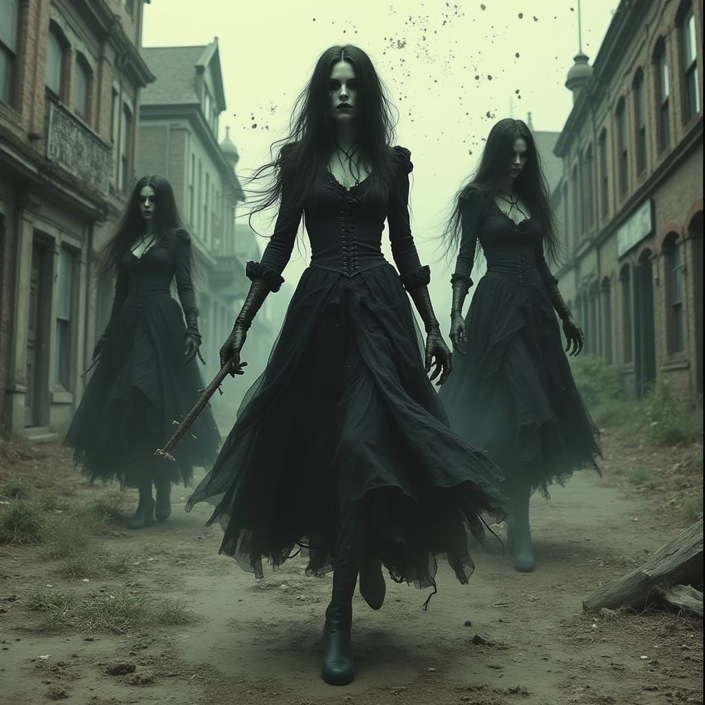 Undead Victorian Women Rampage in Gothic Town