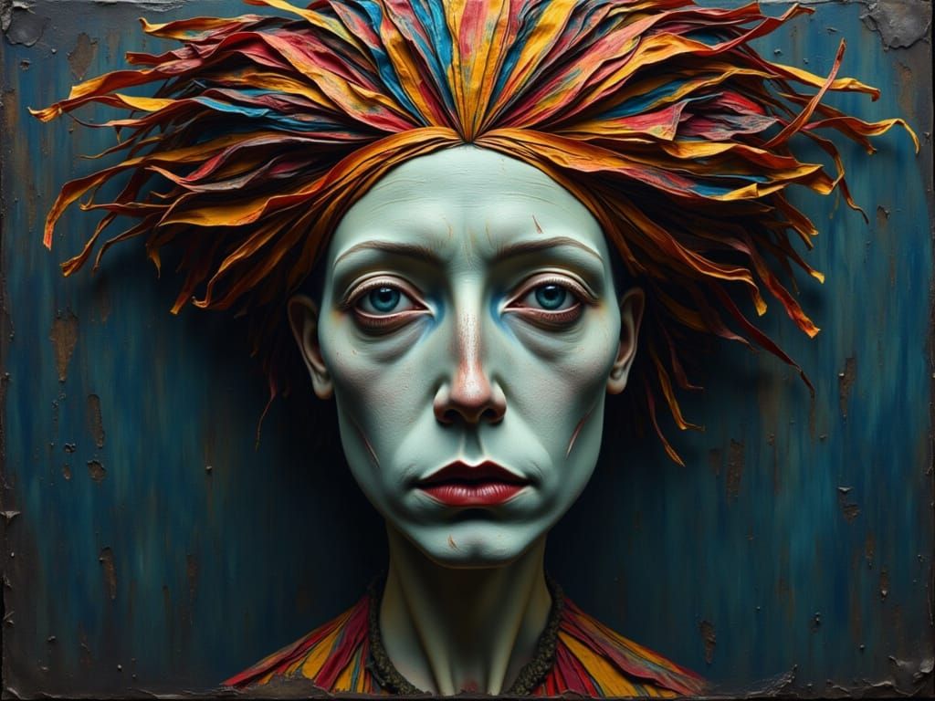 Madman Potter Portrait in Bizarre Intricate Style