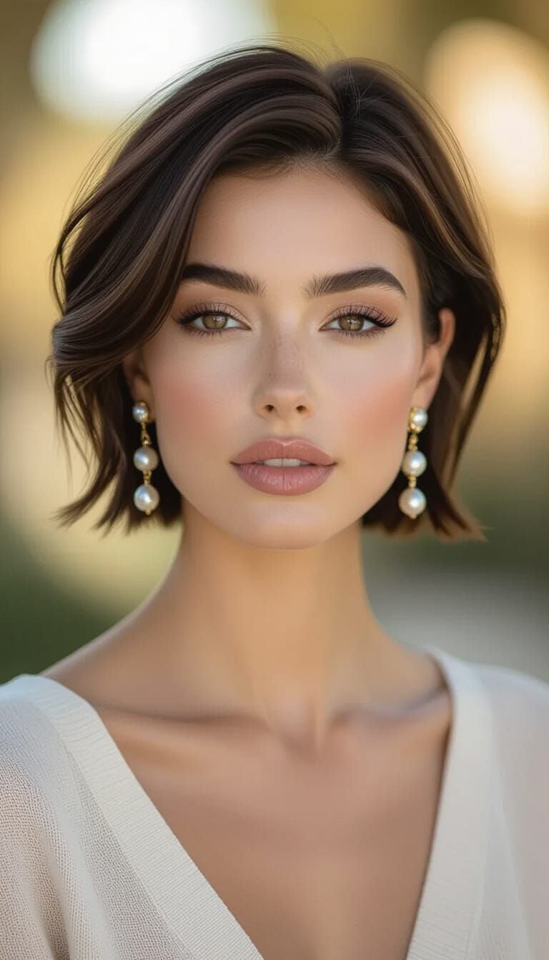 Photorealistic Portrait of Person with Modern Layered Hair