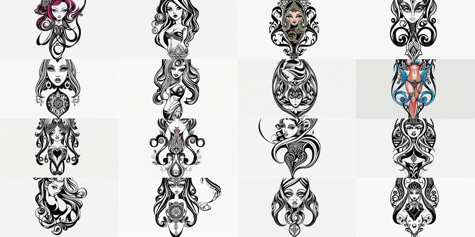 Womb Tattoo Design Concept Illustration