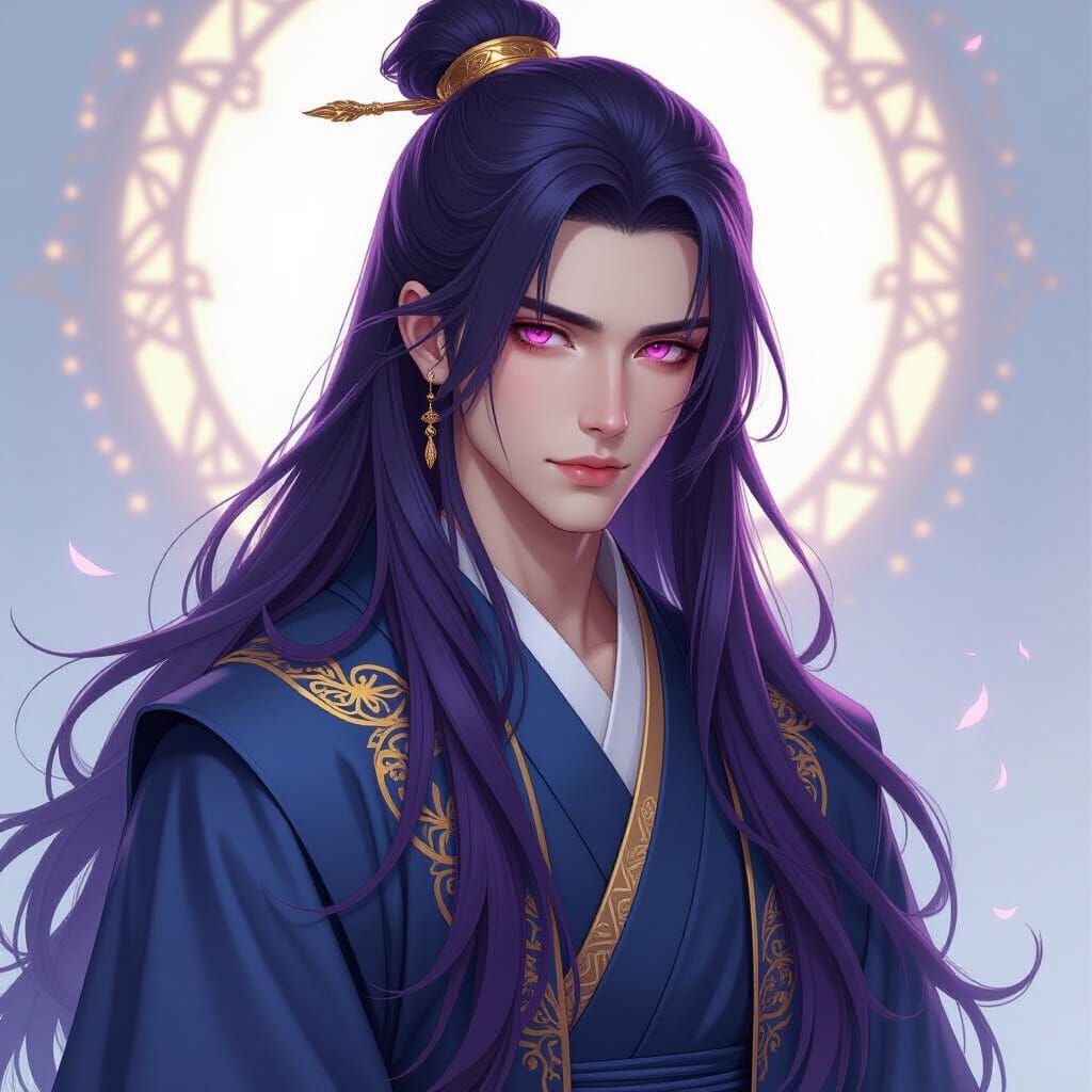 Ethereal Jinshi Man in Dreamy Fantasy Style