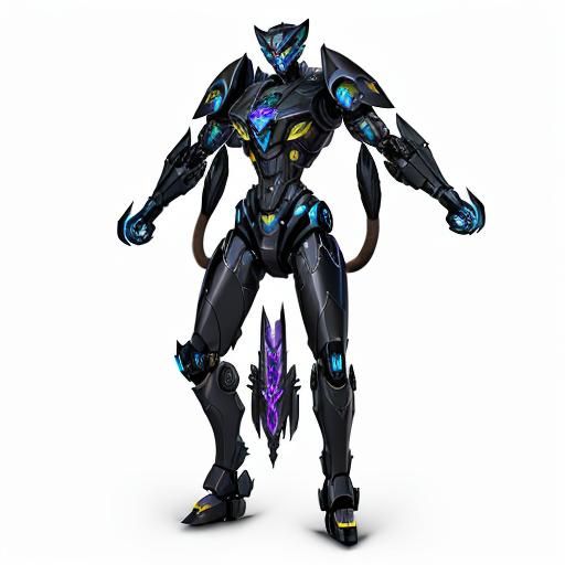 Cyberpunk Displacer Beast: Sleek Robotic Feline