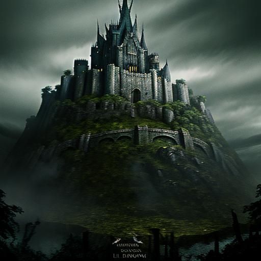 Dol Guldur Fortress in Mirkwood Digital Painting