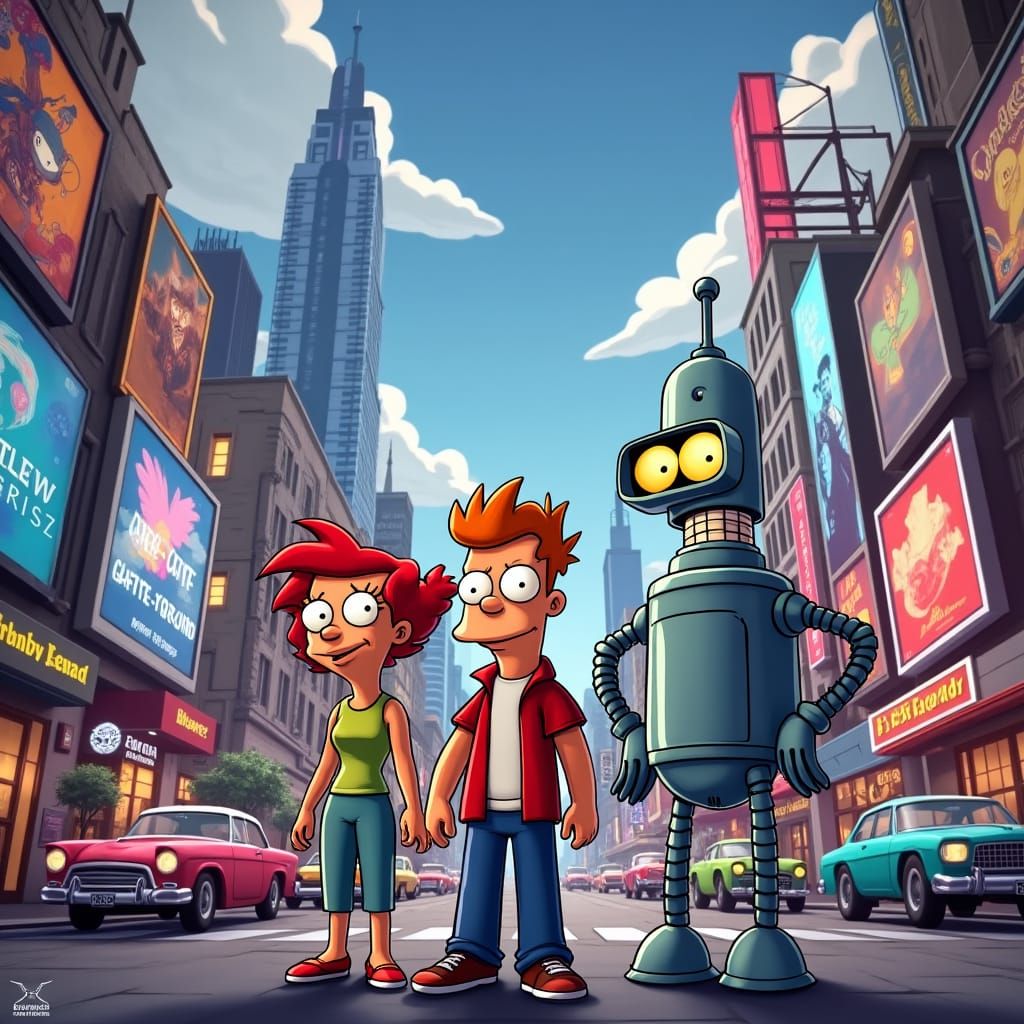 Planet Express Crew in New New York City Fan Art