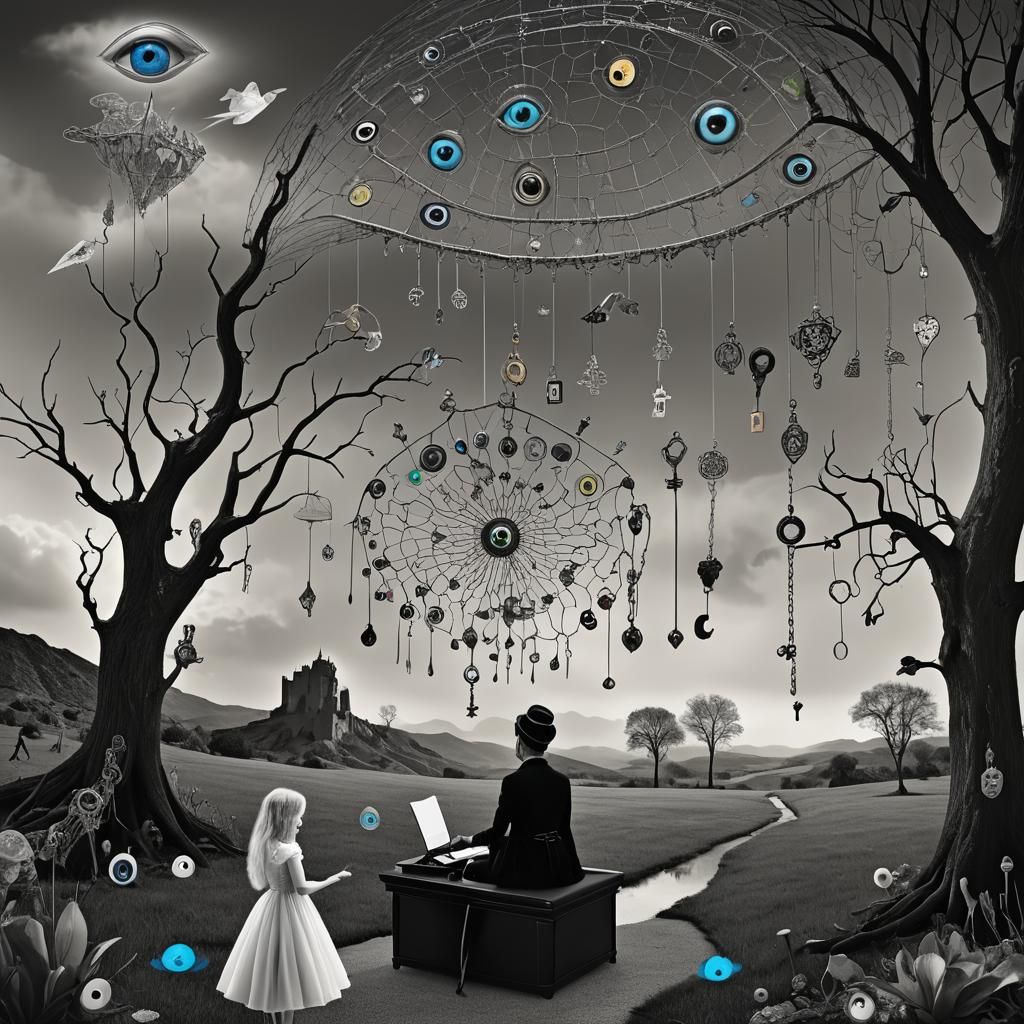 Fairy Godmother in Dreamlike Surrealist Landscape