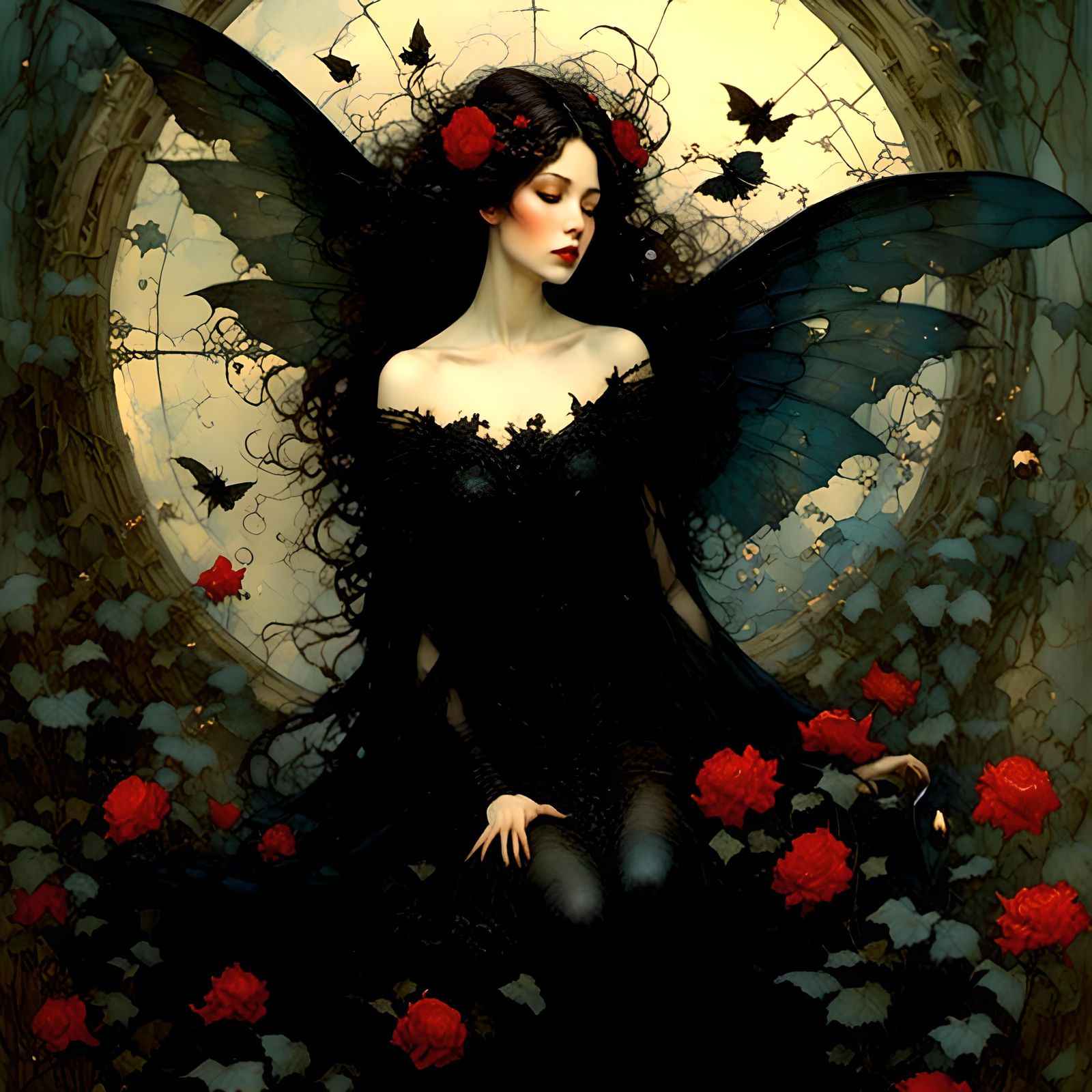 <lora:Victorian Fairies 1:0.5><lora:Black-woman GO-888:1.5>b...