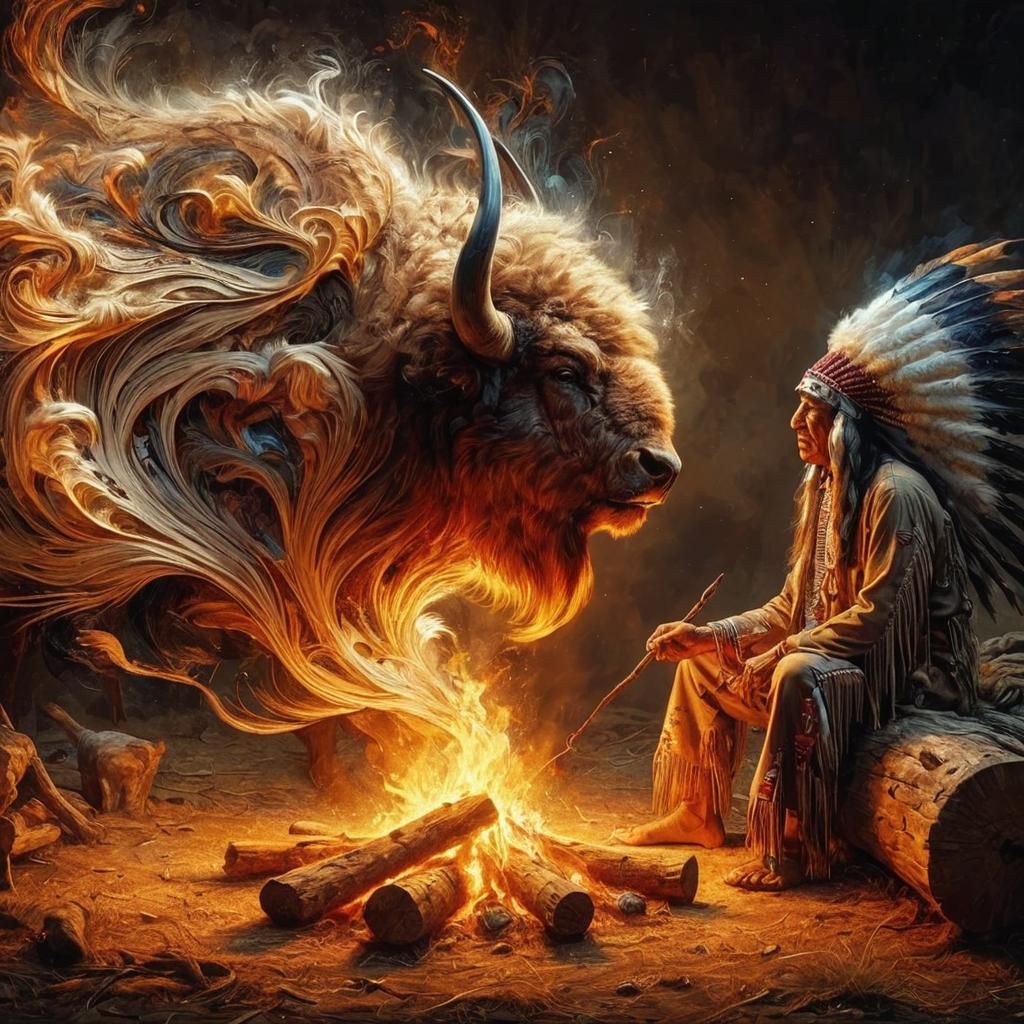 Native American Bison Spirit