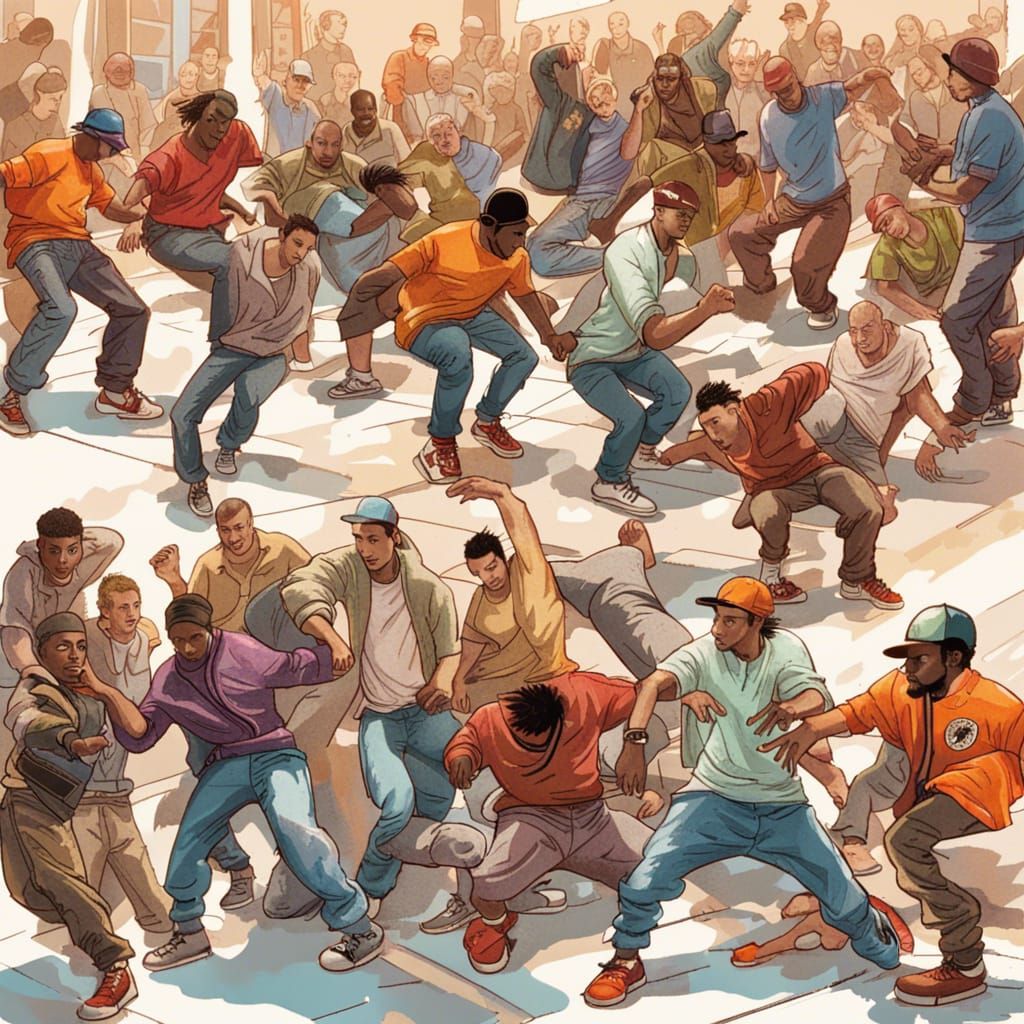 Dynamic Breakdancing Battle in Action