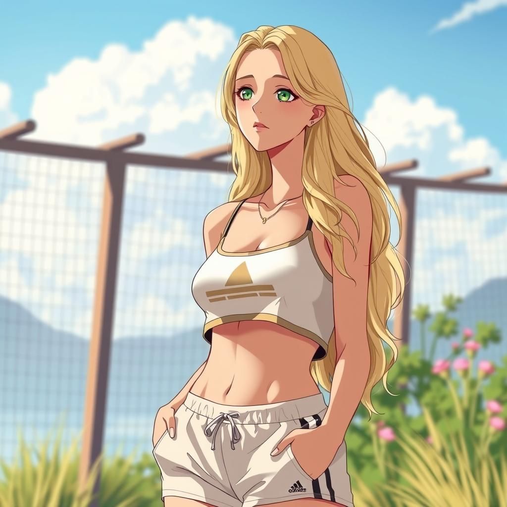 Serene Rangiku Matsumoto in Vibrant Anime Style