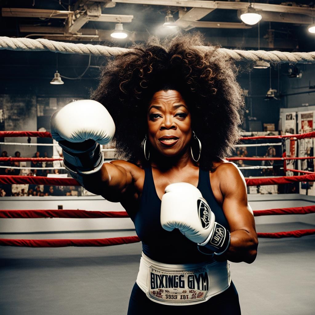 Oprah Winfrey Ready to Box, Ashcan School Style