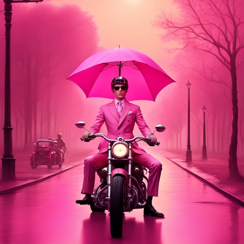 Cillian Murphy as Male Barbie in Pink UK Suit