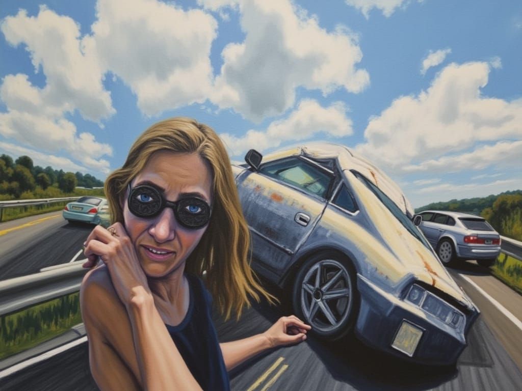 Surreal Car Accident in Philadelphia with Divine Light