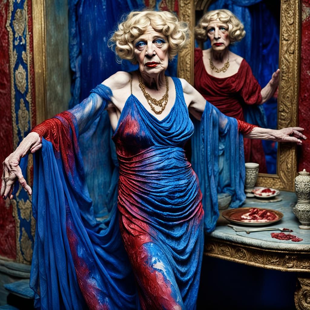 Transvestite Brothel Concept Art in Digital Painting Style