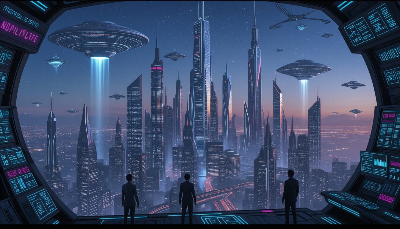 Hyper-Advanced Cyberpunk City of the Future