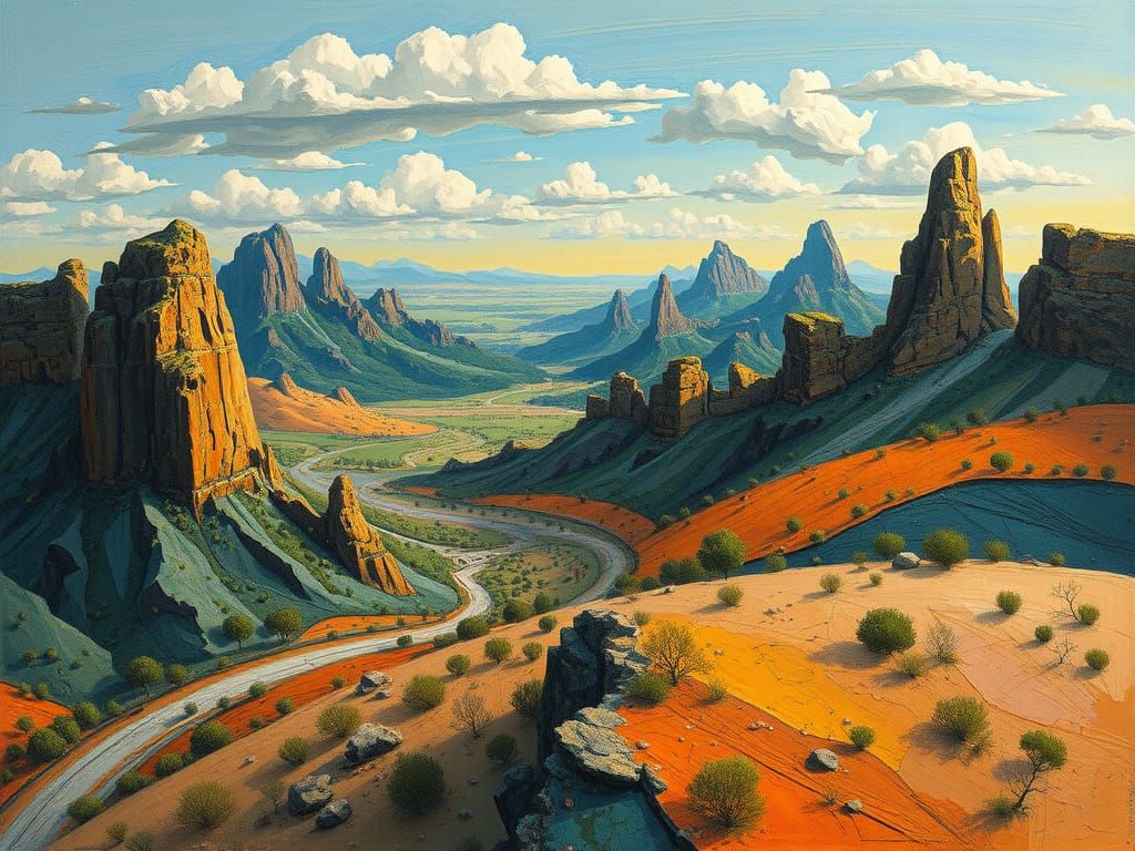 Colorful Abstract Landscape