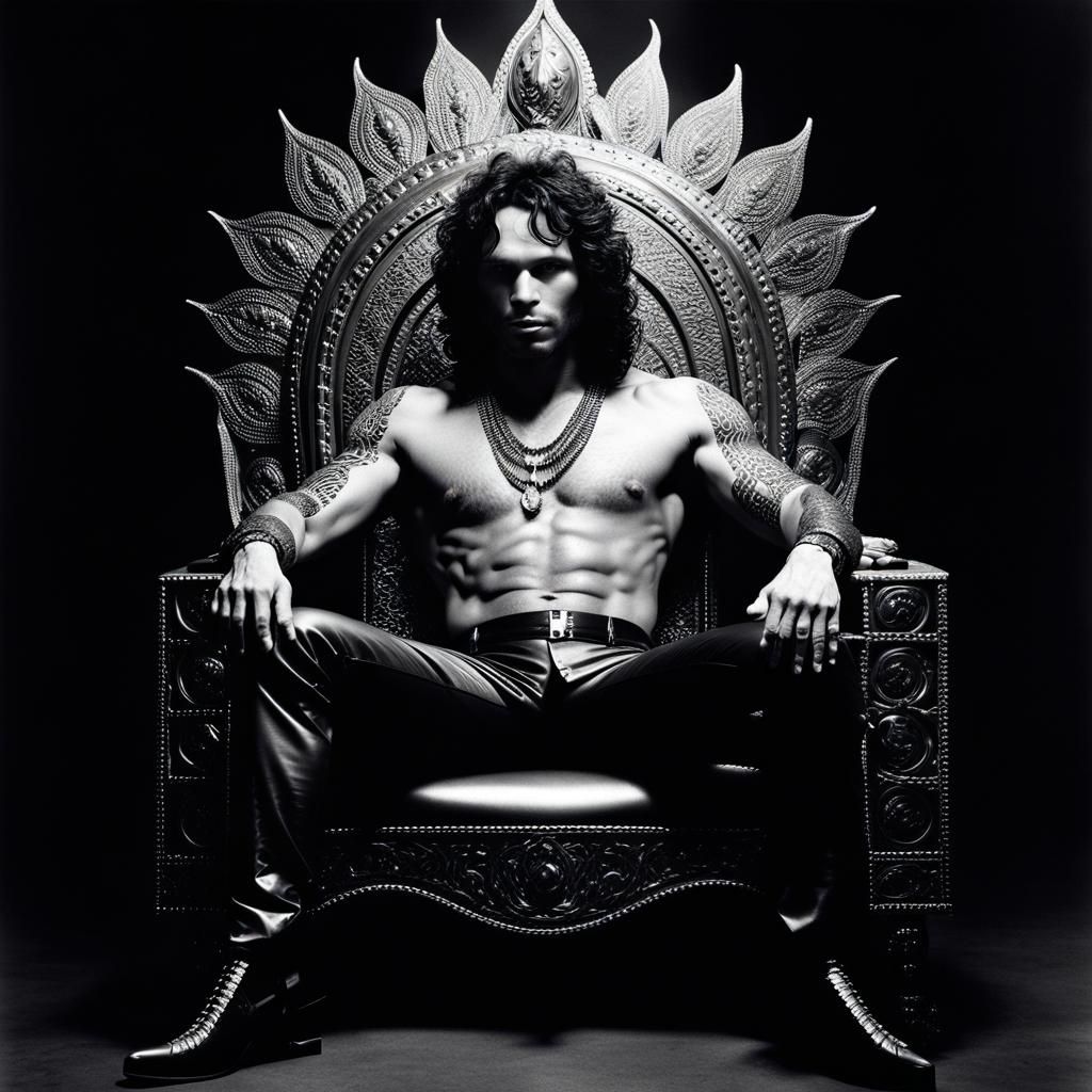 Jim Morrison, Lizard King (B&W)