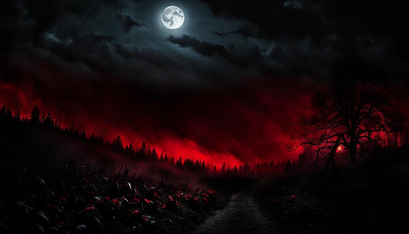 Horror Landscape in Cinematic 3D Style