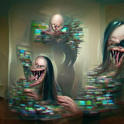 Sinister Replication: A Gothic Dark Art Image