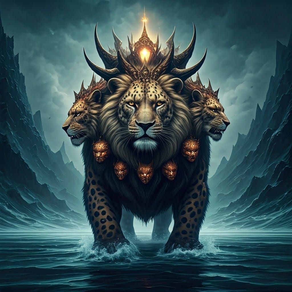 Colossal Sea Beast Emerges in a Dark, Fantastical World