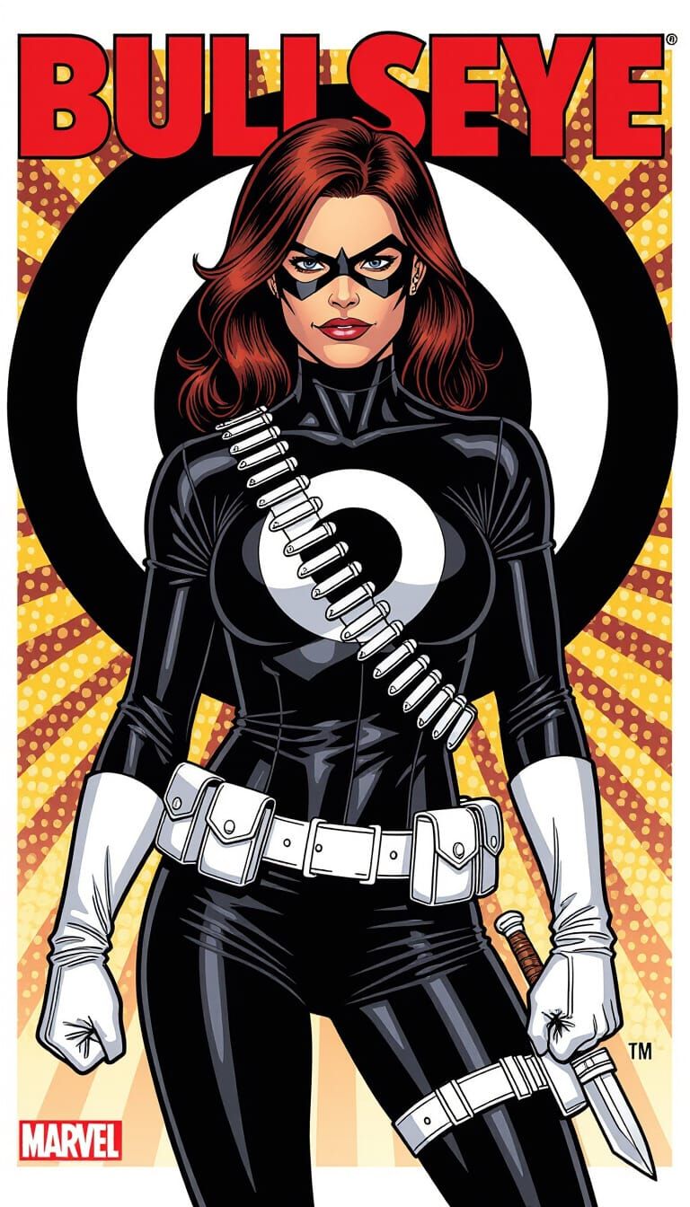 Natalie Morales as Bullseye in Comic Book Art