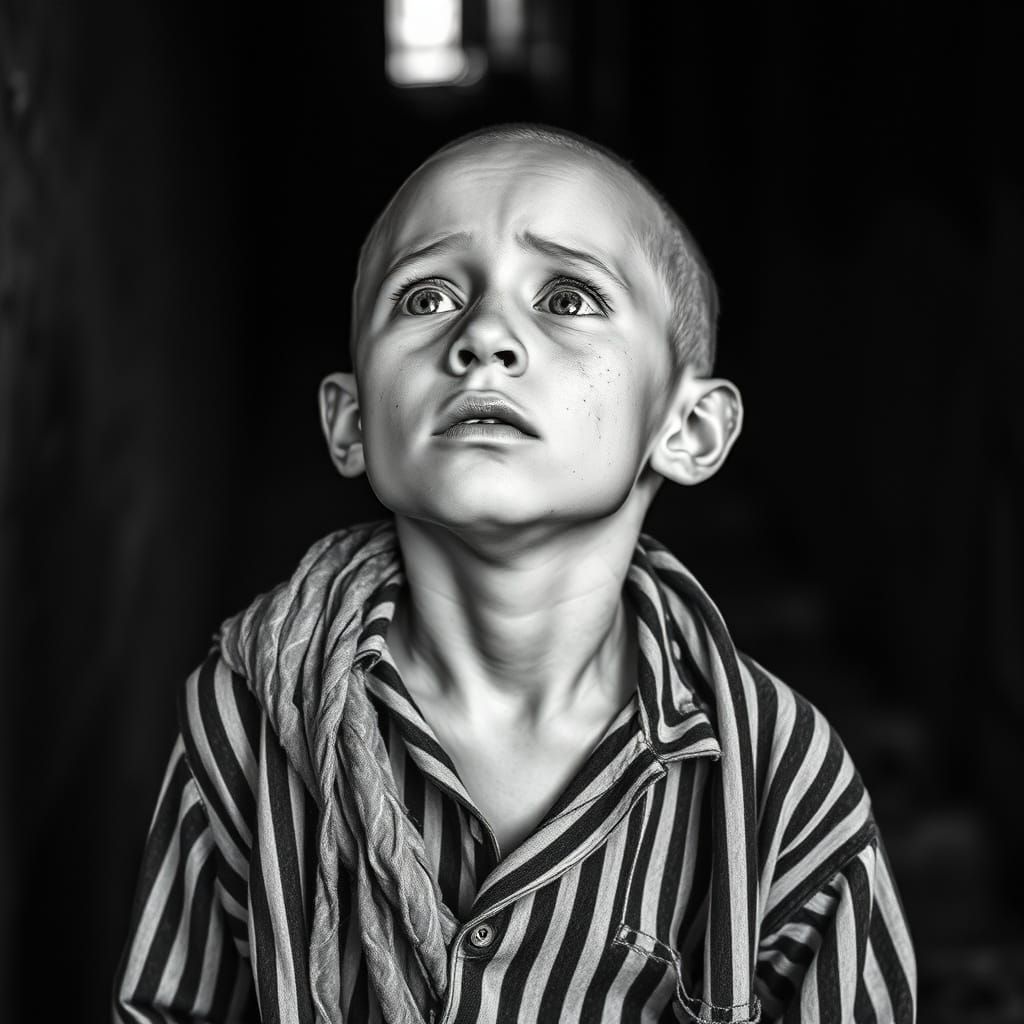 Haunting Portrait of a Jewish Boy in a Concentration Camp