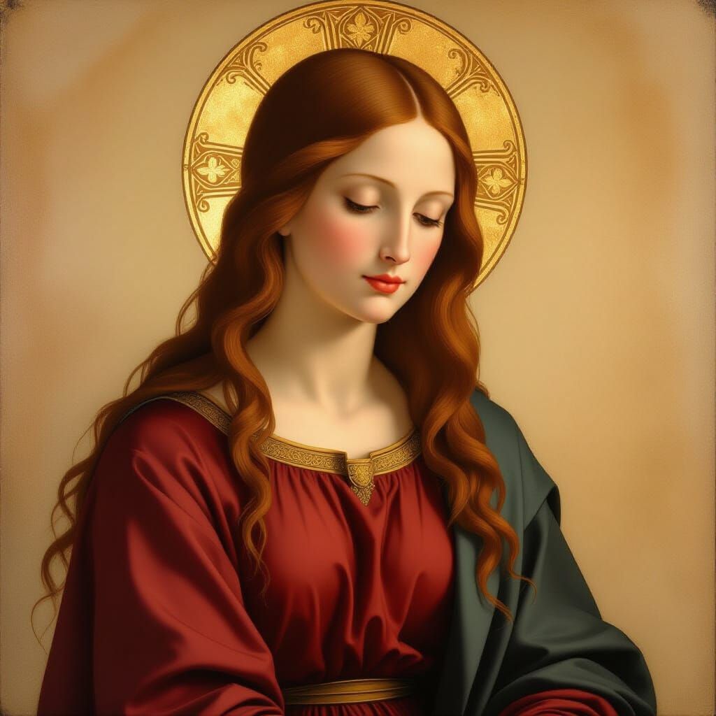 Mary Magdalene in Renaissance Oil Painting Style