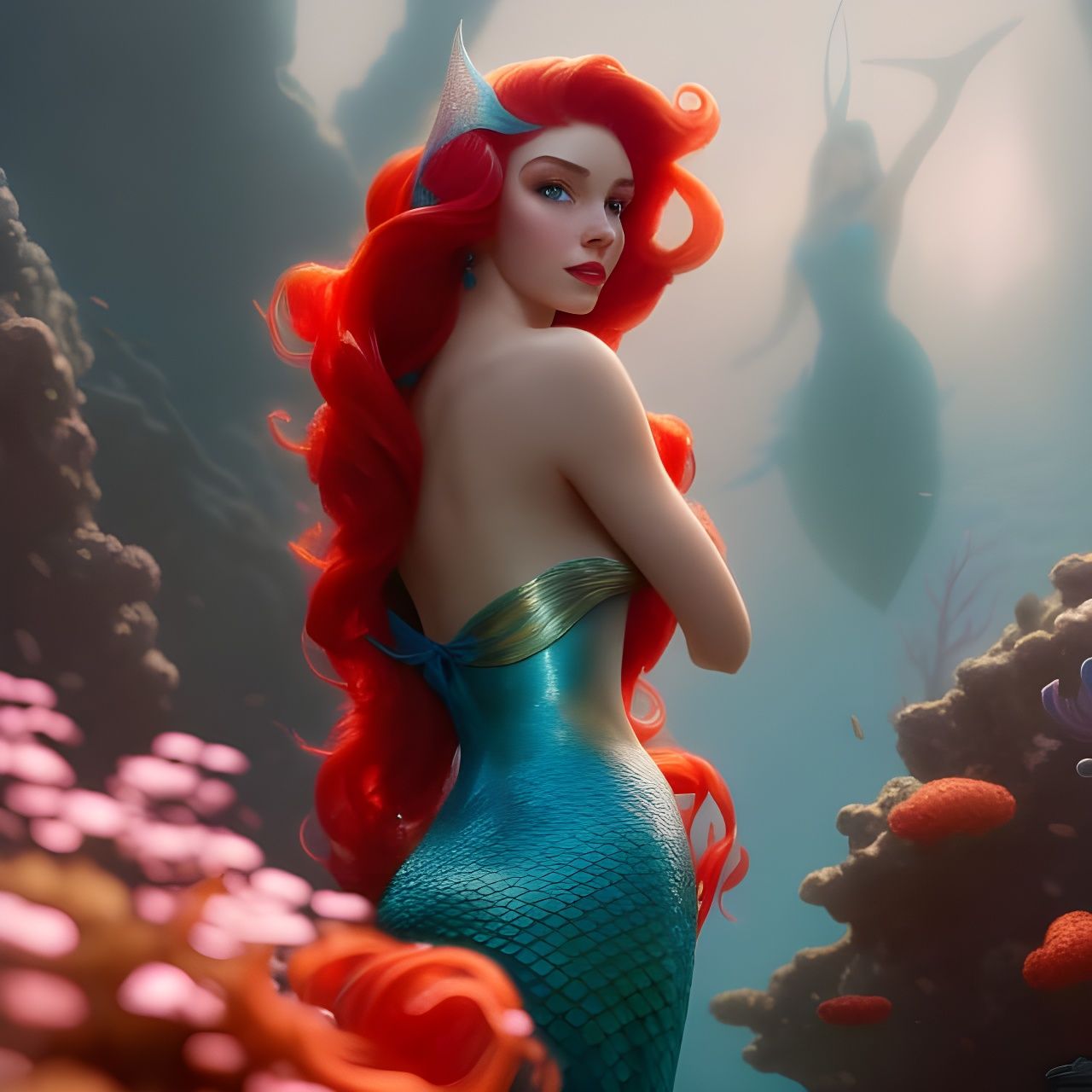 Gorgeous Princess Ariel Under the Sea