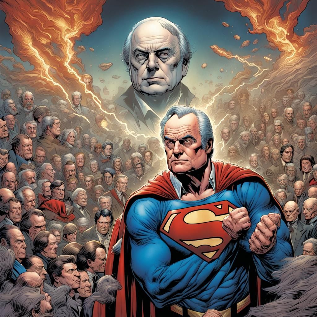 John Quincy Adams as Superman, Comic Book Art