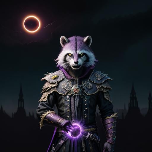 Savage Flying Rabid Sabertooth Racoon Bat Bloodstained Necro...