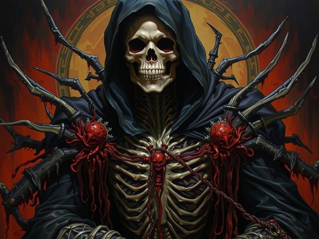 Dark Figure of Death in a Sinister Realm