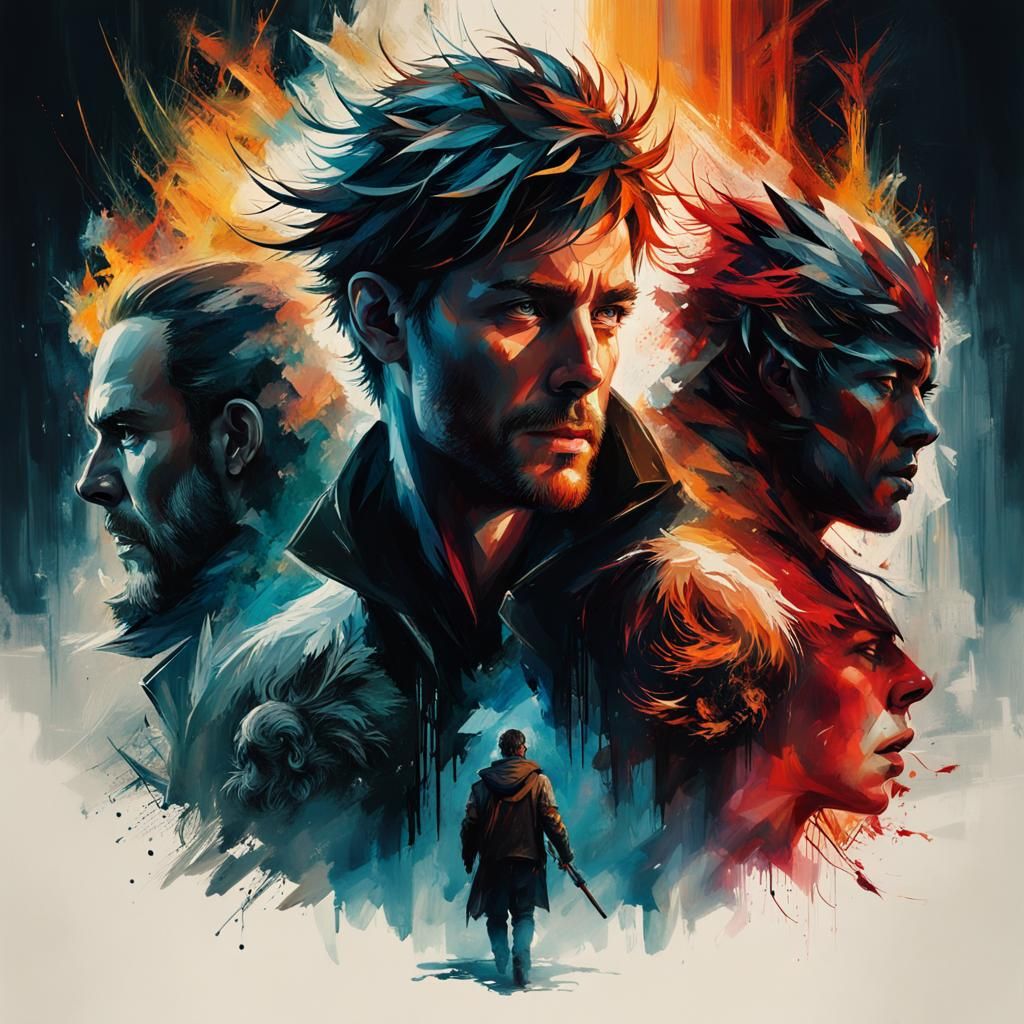 Demons Emerging from Fog: Surreal Illustration