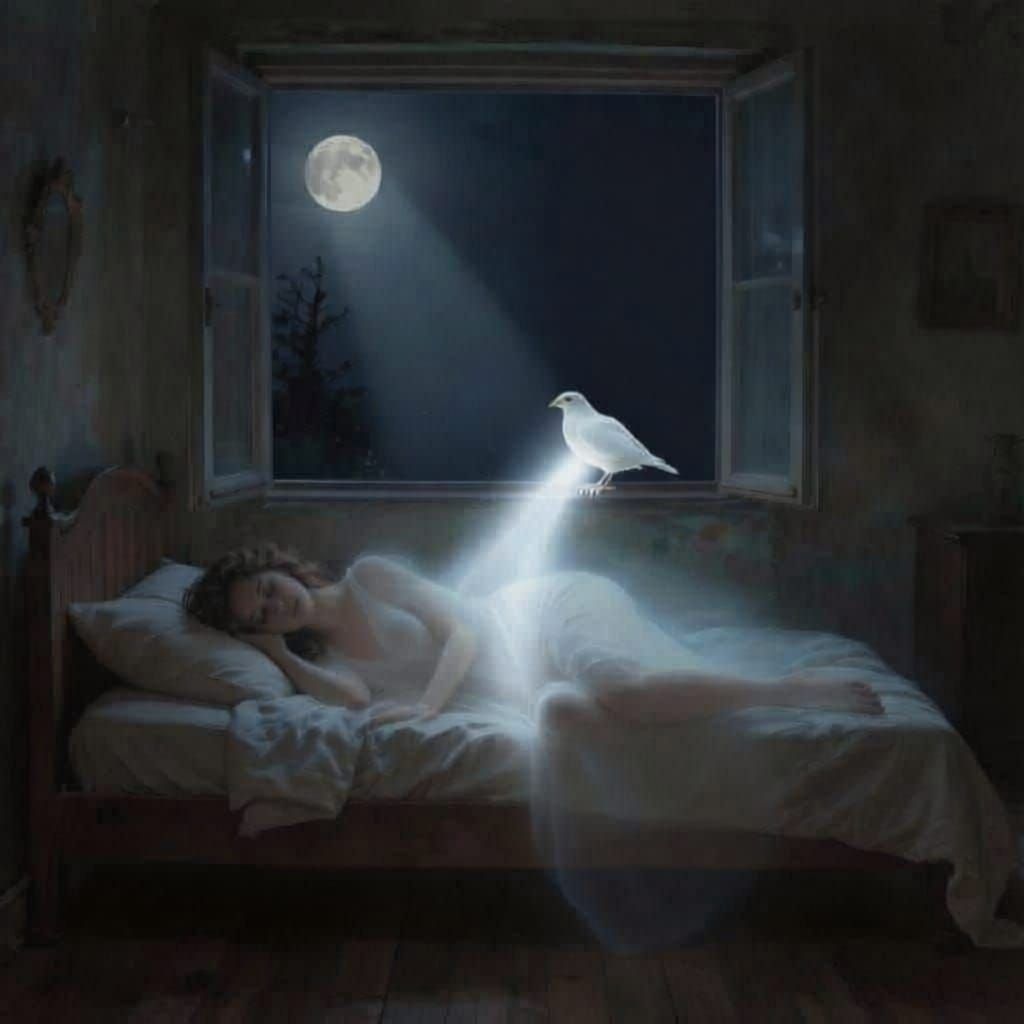 Spiritual Awakening: Spirit Leaves Body as White Bird