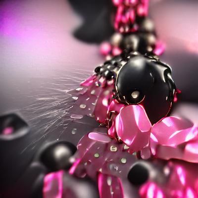 Pink and crystal drops and pearls