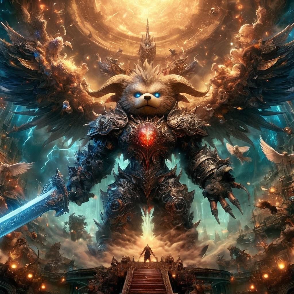 Fusion Bear-Bahamut in Elemental Darkness